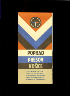 Poprad - Prešov - Košice. Automapa okolia /1976/