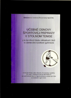 Ernest Demetrovič a kol.: Učebné osnovy športovej prípravy v stolnom tenise