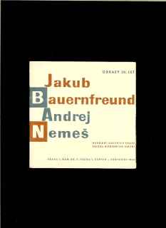 Jakub Bauernfreunfd, Andrej Nemeš - obrazy 30. let /katalóg k výstave; 1963/